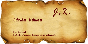 Jónás Kámea névjegykártya
